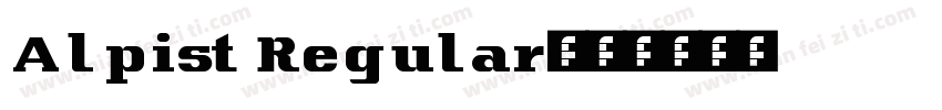 Alpist Regular字体转换